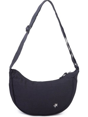 Nas Bag Ultra Hafif Kadın Spor Günlük Nas Bag Minimalist Günlük Ayarlanabilir Askılı Mini Hobo Çanta (En 25 cm ;boy 22 cm ) Siyah
