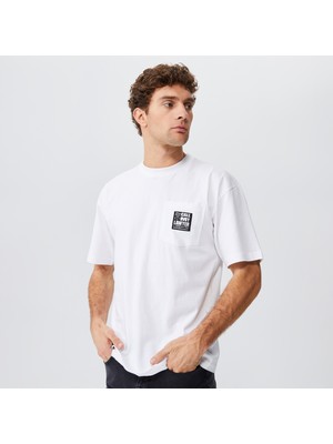 Market 24 Hr Lawyer Service Pocket Erkek Beyaz T-Shirt