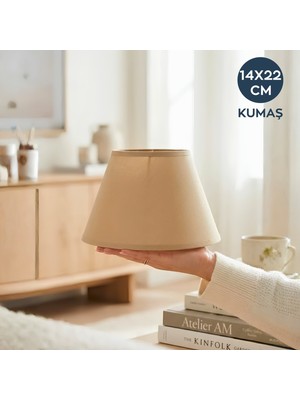 Homing Sütlü Kahverengi Abajur Başlığı 22'lik