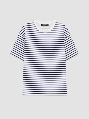 Lc Waikiki Yeni Sezon Çizgili Oversize %100 Pamuklu Kadın Tişört