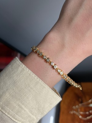 Yeknova Xuping 14K Gold Renginde Kuyumcu Işçiliği Kuzey Yıldız Model Kararmaz Kadın Bileklik