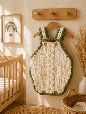 El Örgüsü Unisex Bebek Romper Salopet Tulum Premium Tasarım Yumuşak Dokulu 0-6 Ay Alize Puffy