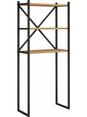Ayz Çamaşır Makinesi Üstü Düzenleyici Raf Banyo Rafı Mutfak Rafı Deterjanlık Havlu Rafı Kiler Erzak Çok Amaçlı Metal Organizer Braga