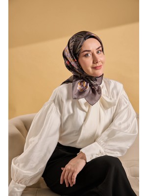 Silk Home Twill Ipek Desenli Eşarp 11531