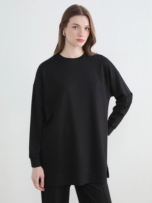 Lc Waikiki Yeni Sezon Bisiklet Yaka Kadın Sweatshirt Tunik