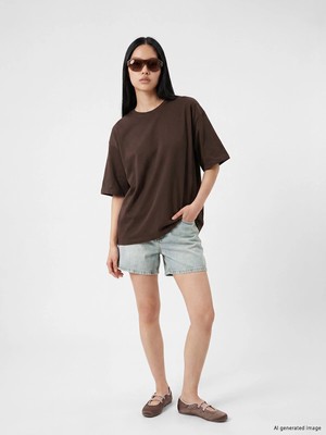 Lc Waikiki Yeni Sezon Yüksek Bel Mom Fit Kadın Jean Şort