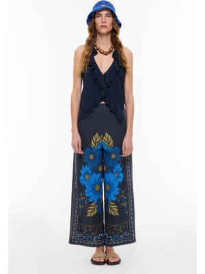 ROMAN Oversize Çiçek Temalı Pantolon Standart Renk YY062115_089