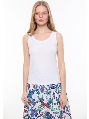 ROMAN Halter Yaka T-Shirt Beyaz YY023846_002