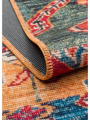 Eko Halı Elista ELS205 Multy Vintage Tasarımlı Yumuşak Bukle Dokuma Kaymaz Tabanlı Yıkanabilir Modern Halı