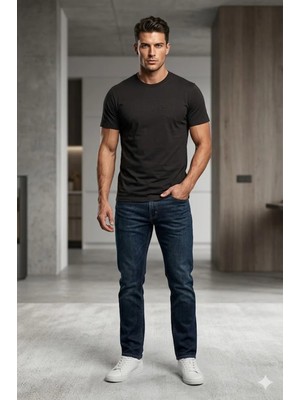 Levi's Erkek Siyah Tshirt Standart Fit Pamuk