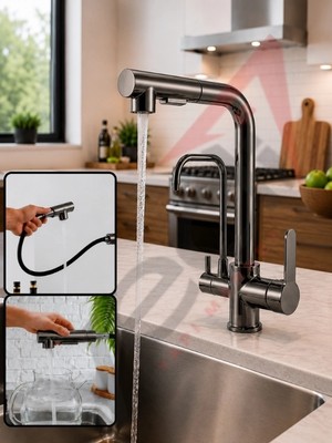 FUALORA Spiralli Fonksiyonel Arıtmalı Mutfak Bataryası Füme