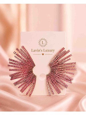 Lavin’s Luxury Pink Wing Küpe