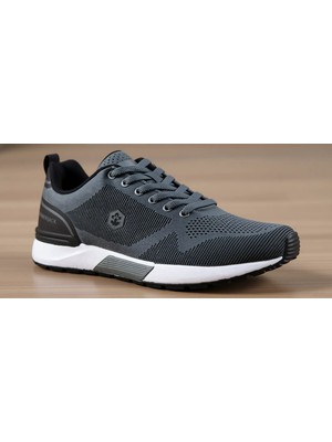 Lumberjack Vendor 2.0 5fx Gri Erkek Sneaker Tekstil Malzeme ile Düz Taban Tasarımı