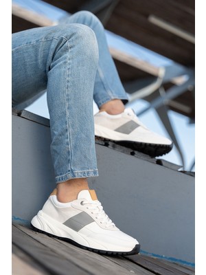 Panorama Erkek Hakiki Deri Süet Detaylı Sneaker