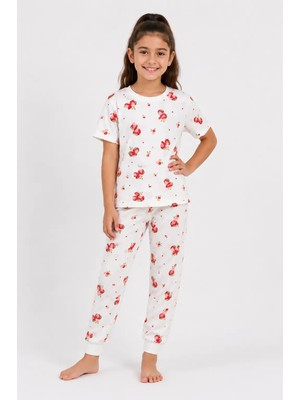 Myhanne Desenli Kız Çocuk Pijama Takımı 91201