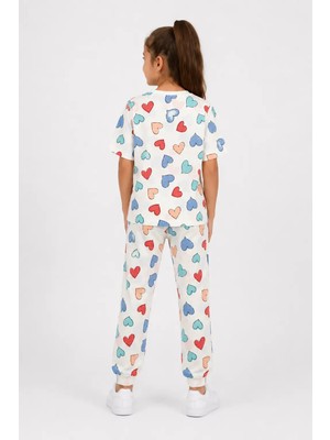 Myhanne Desenli Kız Çocuk Pijama Takımı 91201