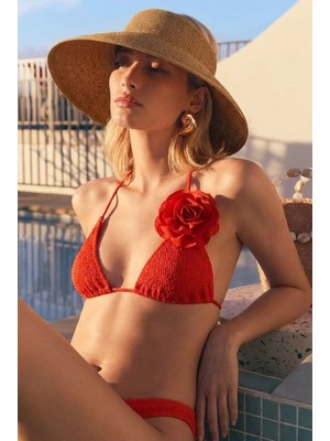 Katia & Bony Kadın Fiyonklu Vizör Şapka Camel