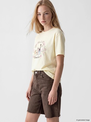 Lc Waikiki Yeni Sezon Winnie The Pooh Baskılı %100 Pamuklu Kadın Tişört