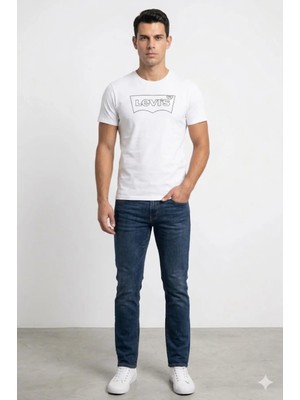 Levi's Saf Pamuk Bisiklet Yaka Erkek Tişört
