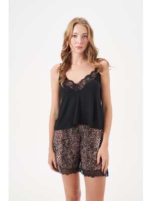 Pjs Kadın Siyah Pijama Takımı 29072