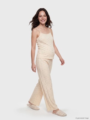 Lc Waikiki Yeni Sezon U Yaka Çiçekli Kadın Pijama Takım