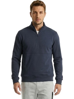 Sportive Nolan Zip Neck Erkek Antrasit Günlük Stil Sweatshirt 26YE0004-KGRI