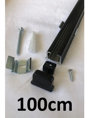 İzen Tek Kanallı  Alüminyum Ray (19MM) Tekli Korniş + Metal Portray