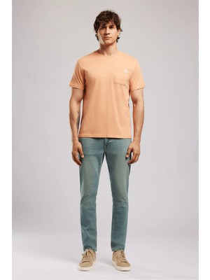 Lee Cooper Vıncent Erkek Regular Fit %100 Pamuk Basic Bisiklet Yaka T-Shirt Pembe