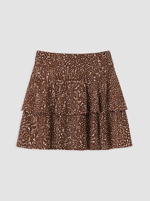 Lc Waikiki Yeni Sezon Beli Lastikli Desenli Mini Etek