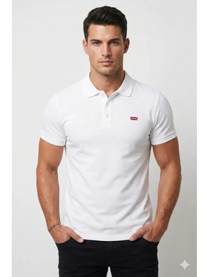 Levi's Polo Yaka Erkek Beyaz Pamuk T-Shirt