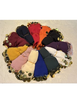30X30 Pullu Şifon Halay Mendili 10 Adet