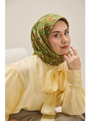 Silk Home Twill Ipek Desenli Eşarp 11514