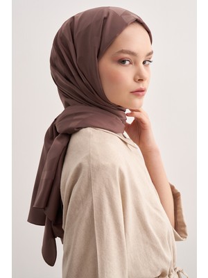 Carell C Desen Monogram Pamuk Ipek Şal Soft Kahve