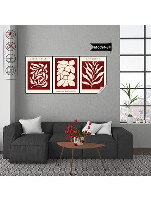 Akıllı Kağıt Statik Tutunma Özellikli Tablo - Poster Çiçek (Model- 84)