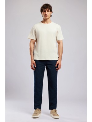 Lee Cooper Conroy Erkek Regular Fit %100 Pamuk Baskılı Bisiklet Yaka T-Shirt Beyaz