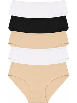 Nicoletta Kadın Külot Lazer Kesim Iz Yapmaz 5 Li Paket Polyester Mıxcolor