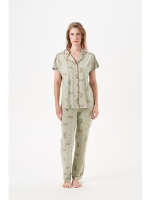 Pjs Kadın Yeşil Pijama Takımı 29046