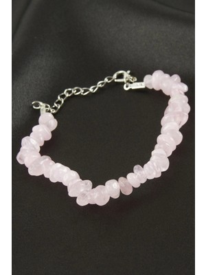 Sb Shopping Pembe Kuvars Kırık Doğaltaş Bileklik