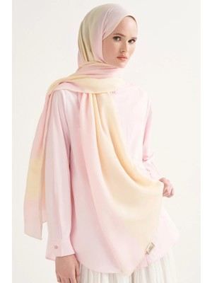 Carell Monochrome Floş Şal Pembe