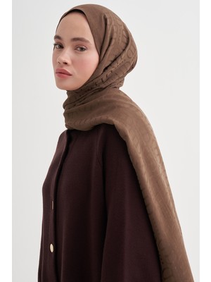 Carell Luxe Desen Liora Pamuk Şal Mocha
