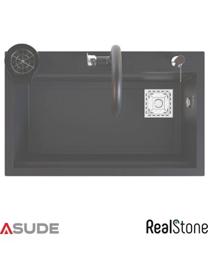 Real Stone Realstone Hermes Granit Evye + Aksesuar Set Cappuccino