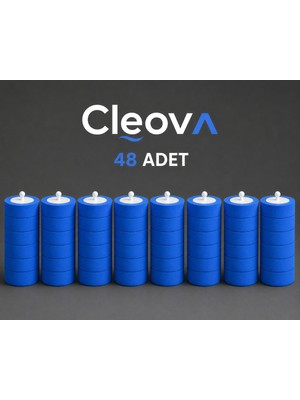 Cleova Tek Kullanımlık Fırça Başlığı Yedekleri 48 Adet