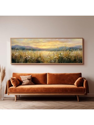 Empressco Şık Ahşap Çerçeveli Panoramik Oturma Odası Tablosu UZ0081