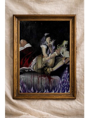 Clovendi Judith ve Holofernes'ten Esinlenilmiş Sanat Baskısı
