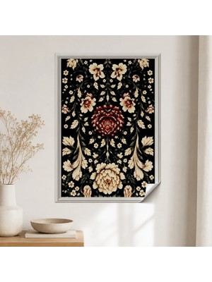 Akıllı Kağıt Statik Tutunma Özellikli Tablo - Poster Çiçek (Model-92)