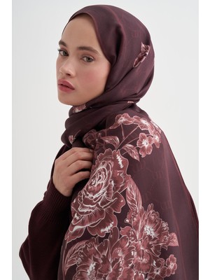Carell Floriva Monogram Floş Şal Kızıl