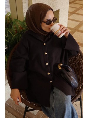 Carell Mervenur Akyüz'ün Tercihi Luxe Desen Liora Pamuk Şal Mocha