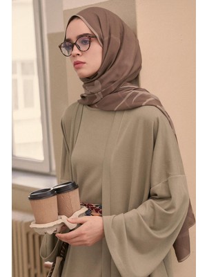 Carell Vera Monogram Floş Şal Sütlü Kahve