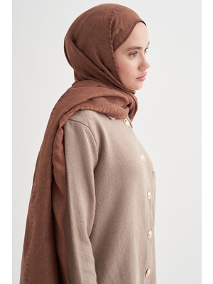 Carell Elenora Monogram Floş Şal Taba