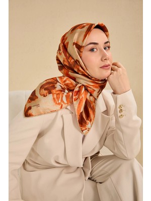 Silk Home Twill Ipek Desenli Eşarp 11513
